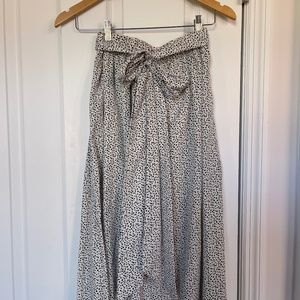 Zara Trafaluc Polka Dot Maxi Skirt with Tie Waist XS